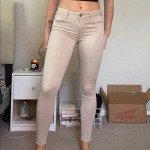 Tan skinny jeans size 4